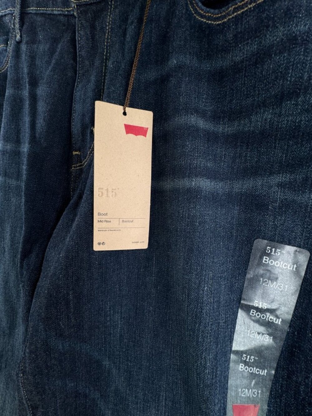 NWT Levi’s 515 Bootcut Jeans Denim Pants Dark Wash Size 12 Bootcut Regular Fit - Picture 8 of 15